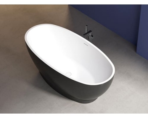 ABBER акриловая ванна слив-перелив цвет черный матовый 165x80x60 I AB9207MB