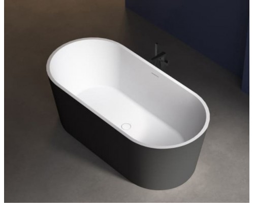 ABBER акриловая ванна слив-перелив цвет черный матовый 170x80x60 I AB9209MB