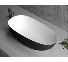 ABBER акриловая ванна слив-перелив цвет черный матовый 170x80x58 I AB9211MB