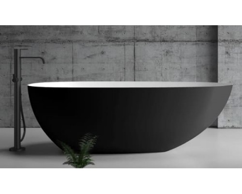 ABBER акриловая ванна слив-перелив цвет черный матовый 170x80x58 I AB9211MB