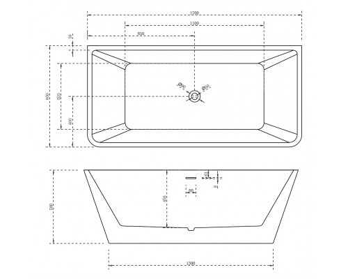 ABBER акриловая ванна слив-перелив стальной каркас 170x80x58 I AB9212-1.7