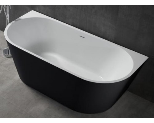 ABBER акриловая ванна слив-перелив цвет черный матовый 170x80x60 I AB9216-1.7MB