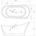 ABBER акриловая ванна слив-перелив стальной каркас 169x75x85 I AB9245