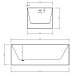 ABBER акриловая ванна слив-перелив стальной каркас 170x75x60 I AB9274-1.7