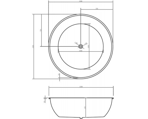 ABBER акриловая ванна слив-перелив стальной каркас 150x150x56 I AB9279MB