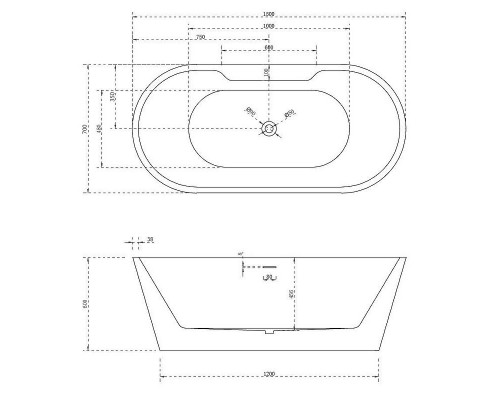ABBER акриловая ванна слив-перелив стальной каркас 150x70x60 I AB9299-1.5