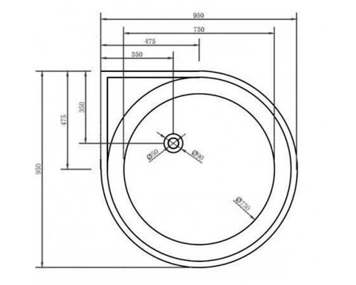 ABBER акриловая ванна слив-перелив стальной каркас 95x95x76 I AB9305