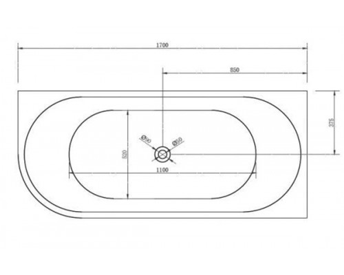 ABBER акриловая ванна слив-перелив стальной каркас 170x75x60 I AB9315 R