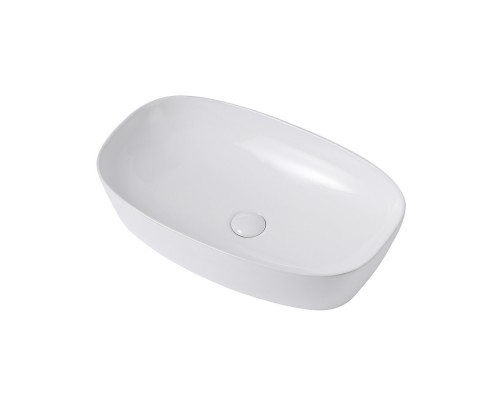 Умывальник накладной керамический белый ABBER Rechteck, AC2206  60.5x39x14