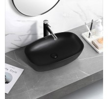 Умывальник накладной ABBER Rechteck AC2206MB черная матовая