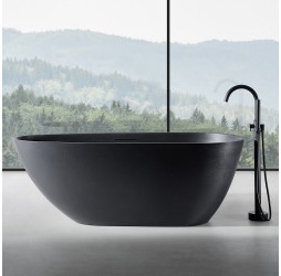 ABBER ванна из искусственного камня цвет черный матовый 170x75x60 I AM9911B
