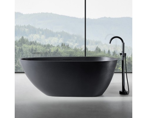 ABBER ванна из искусственного камня цвет черный матовый 170x75x60 I AM9911B