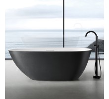 ABBER ванна из искусственного камня цвет черно-белый матовый 170x75x60 I AM9911BW