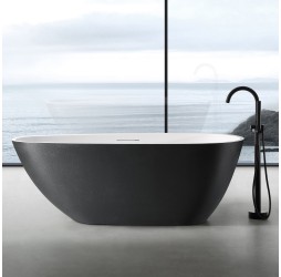 ABBER ванна из искусственного камня цвет черно-белый матовый 170x75x60 I AM9911BW