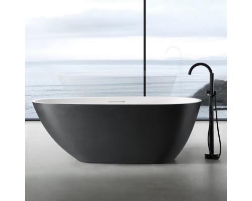 ABBER ванна из искусственного камня цвет черно-белый матовый 170x75x60 I AM9911BW