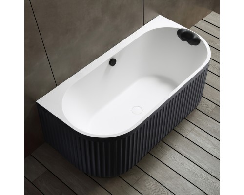 ABBER ванна из искусственного камня цвет черно-белый матовый 170x80x63 I AM9916BW