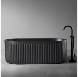 ABBER ванна из искусственного камня цвет черный матовый 170x75x60 I AM9925B