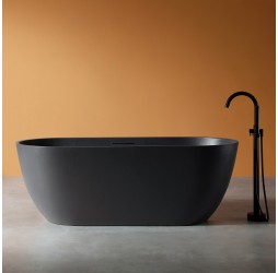 ABBER ванна из искусственного камня цвет черный матовый 170x75x60 I AM9941B