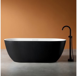 ABBER ванна из искусственного камня цвет черно-белый матовый 170x75x60 I AM9941BW