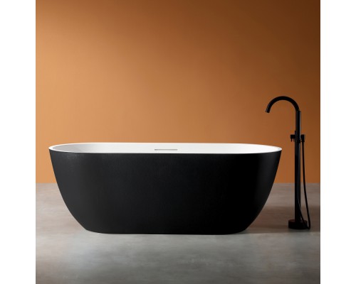 ABBER ванна из искусственного камня цвет черно-белый матовый 170x75x60 I AM9941BW