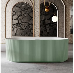 ABBER ванна из искусственного камня цвет: зеленый матовый 170x75x55 I AS9601MCG