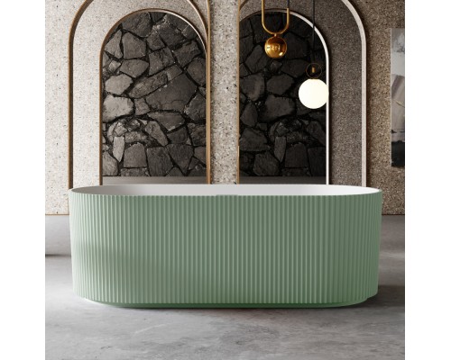 ABBER ванна из искусственного камня цвет: зеленый матовый 170x75x55 I AS9601MCG