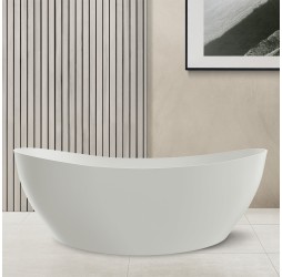 ABBER ванна из искусственного камня цвет: белый матовый 163x85x64 I AS9615-1.6