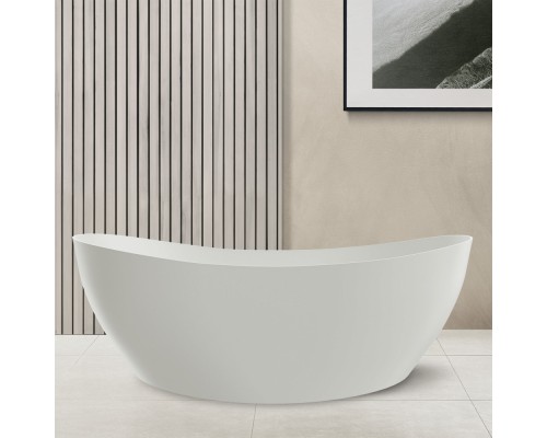 ABBER ванна из искусственного камня цвет: белый матовый 163x85x64 I AS9615-1.6