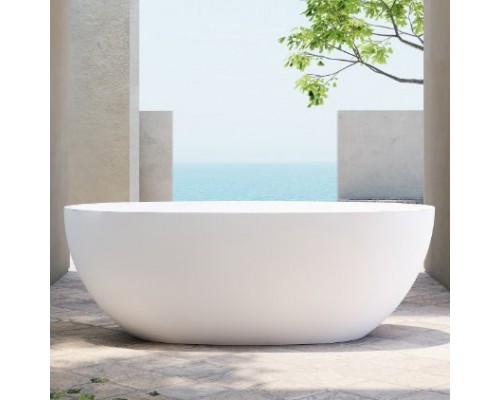 ABBER ванна из искусственного камня цвет: белый матовый 165x78x58 I AS9620-1.6