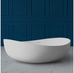 ABBER ванна из искусственного камня цвет: белый матовый 180x110x62 I AS9639