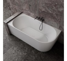 ABBER ванна из искусственного камня цвет: белый матовый 170x80x55 I AS9651 L