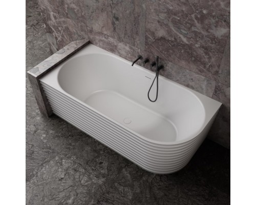 ABBER ванна из искусственного камня цвет: белый матовый 170x80x55 I AS9651 L