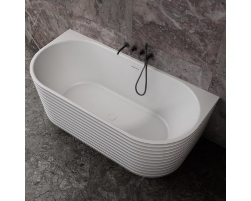 ABBER ванна из искусственного камня цвет: белый матовый 170x80x55 I AS9652