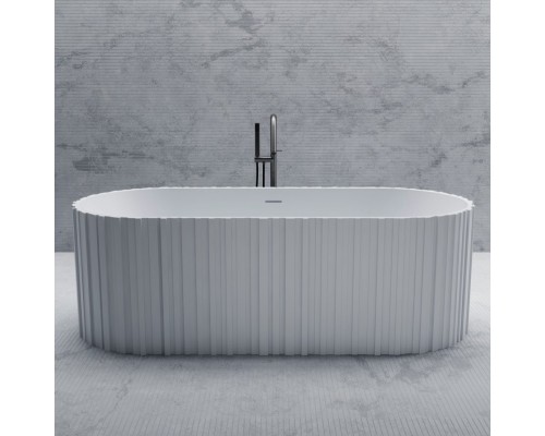 ABBER ванна из искусственного камня цвет: белый матовый 170x75x55 I AS9653