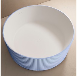 ABBER ванна из искусственного камня цвет голубой 150x150x55 I AS9679Blau