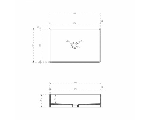 Умывальник накладной полиэфирная смола прозрачная ABBER Kristall AT2803Opal коричневая