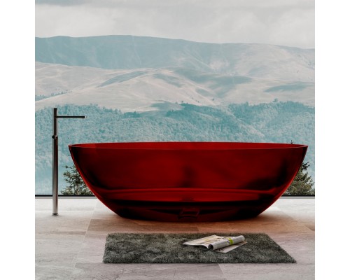 ABBER прозрачная ванна из полиэфирной смолы цвет красный 180х85х52 I AT9702Rubin