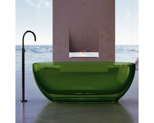 ABBER прозрачная ванна из полиэфирной смолы цвет зеленый 170x75x55 I AT9703Emerald