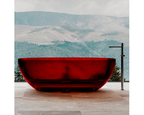 ABBER прозрачная ванна из полиэфирной смолы цвет красный 170x75x55 I AT9708Rubin