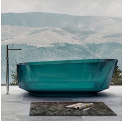ABBER прозрачная ванна из полиэфирной смолы цвет бирюзовый 170x80x58 I AT9706Aquamarin