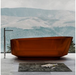 ABBER прозрачная ванна из полиэфирной смолы цвет коричневый 170x80x58 I AT9706Opal