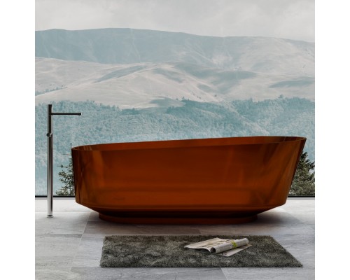 ABBER прозрачная ванна из полиэфирной смолы цвет коричневый 170x80x58 I AT9706Opal
