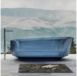 ABBER прозрачная ванна из полиэфирной смолы цвет синий 170x80x58 I AT9706Saphir