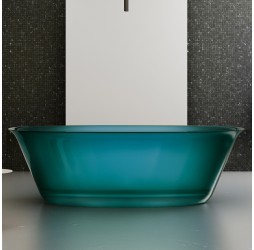ABBER прозрачная ванна из полиэфирной смолы цвет бирюзовый 170x75x55 I AT9707Aquamarin