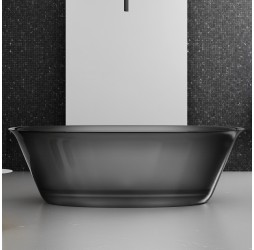 ABBER прозрачная ванна из полиэфирной смолы цвет черный 170x75x55 I AT9707Onyx