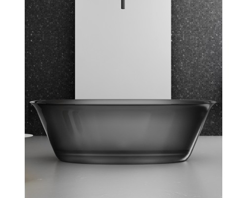 ABBER прозрачная ванна из полиэфирной смолы цвет черный 170x75x55 I AT9707Onyx