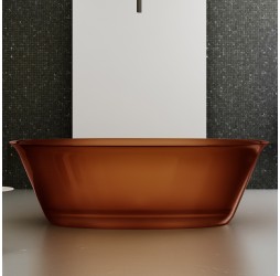 ABBER прозрачная ванна из полиэфирной смолы цвет коричневый 170x75x55 I AT9707Opal