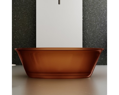 ABBER прозрачная ванна из полиэфирной смолы цвет коричневый 170x75x55 I AT9707Opal