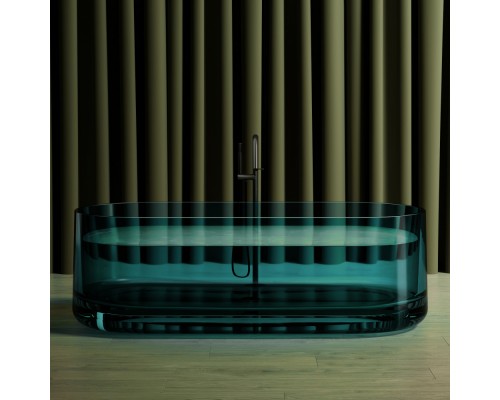 ABBER прозрачная ванна из полиэфирной смолы цвет бирюзовый 170x75x55 I AT9708Aquamarin