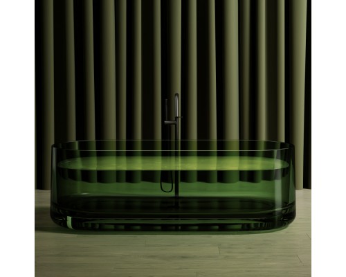 ABBER прозрачная ванна из полиэфирной смолы цвет зеленый 170x75x55 I AT9708Emerald